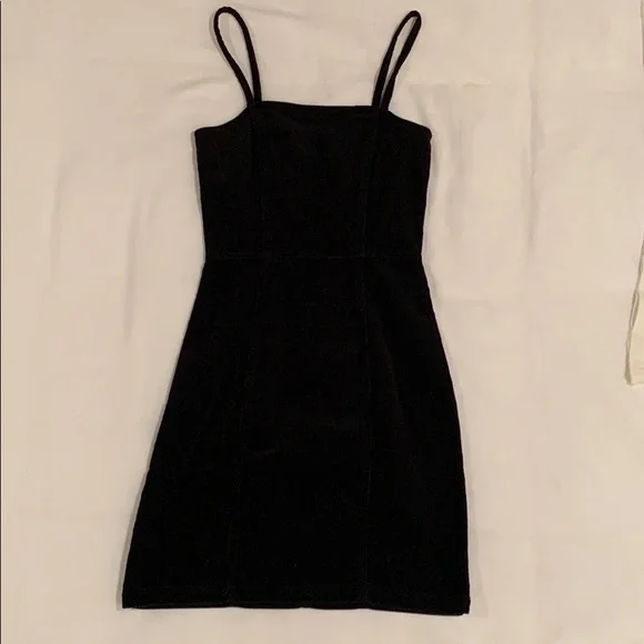 H&M | Dresses | Black Corduroy Mini Dress Xxs | Poshmark